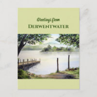 Derwentwater en Keswick, pintura del distrito Lake
