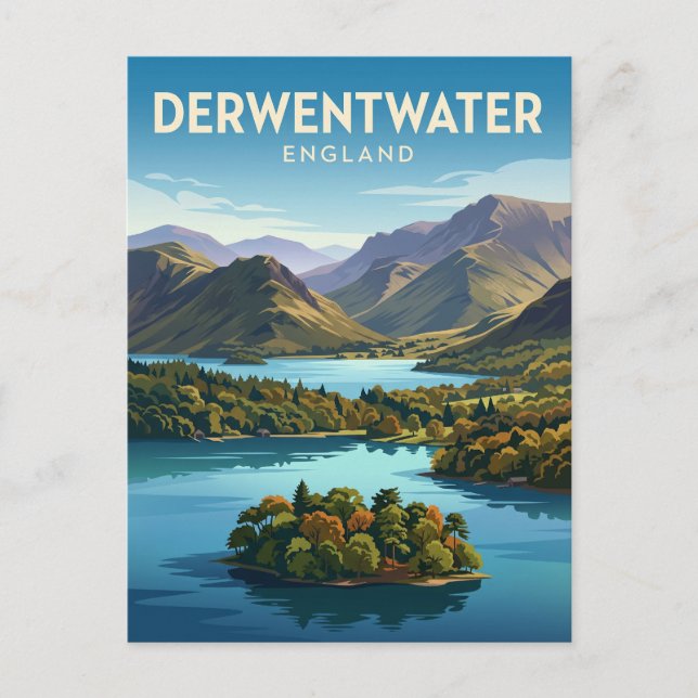 Postal Derwentwater Inglaterra (Anverso)