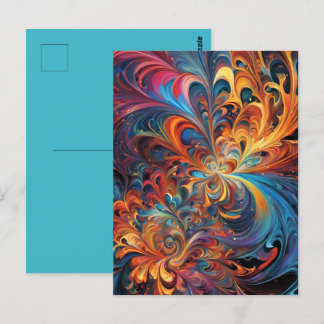 Postal Des étoiles en kaléidoscope