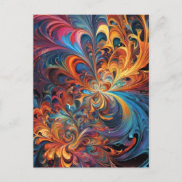 Postal Des étoiles en kaléidoscope