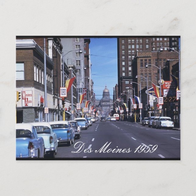 Postal Des Moines 1959 (Anverso)
