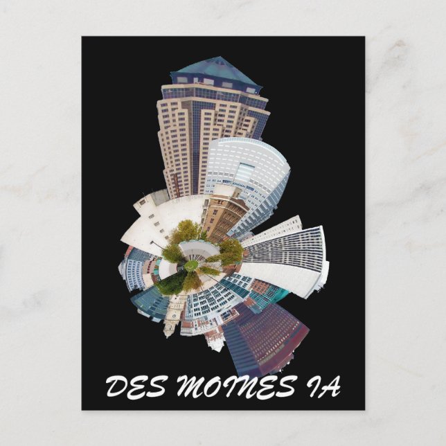 POSTAL DES MOINES IA (Anverso)