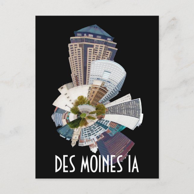 POSTAL DES MOINES IA (Anverso)