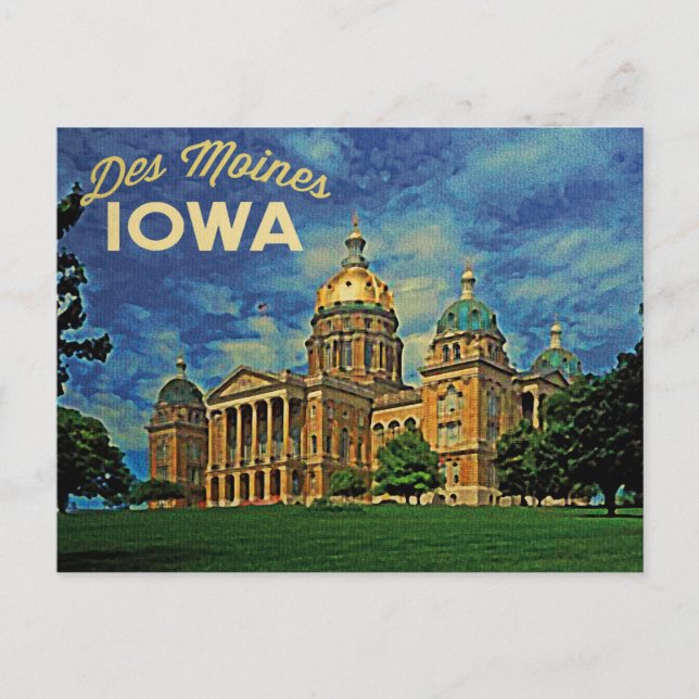 Postal Des Moines Iowa (Anverso)