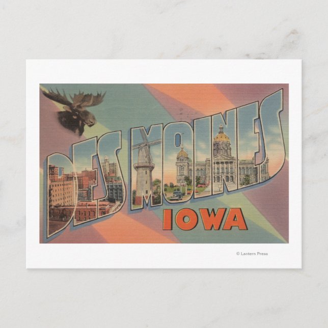 Postal Des Moines, Iowa (Cabeza De Moose) (Anverso)