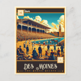 Postal Des Moines, Iowa | Vintage