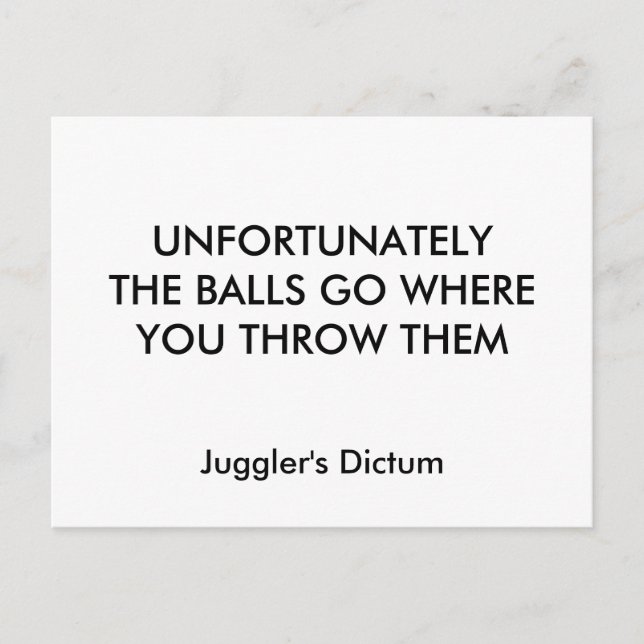 POSTAL DESAFORTUNADAMENTE, LAS BALLAS VAN A DONDE LAS TOM (Anverso)