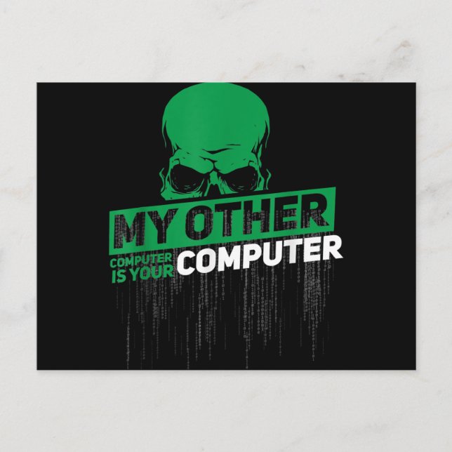 Postal Desarrollador de ingeniería de sistemas Hacker Ner (Anverso)
