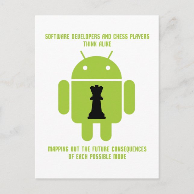 Postal Desarrolladores de software Jugadores de ajedrez p (Anverso)