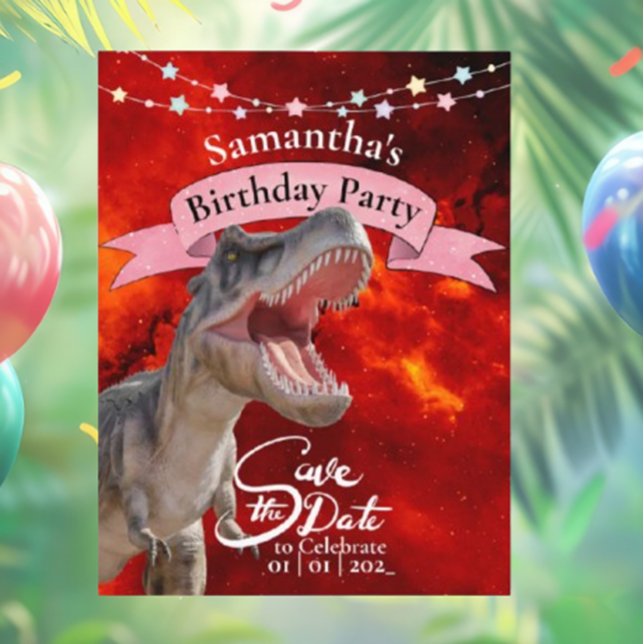 Postal Desata el Poder Fiero del T-Rex en Jurassic World (Get ready to unleash the fun with our T-Rex Party illustrations! )