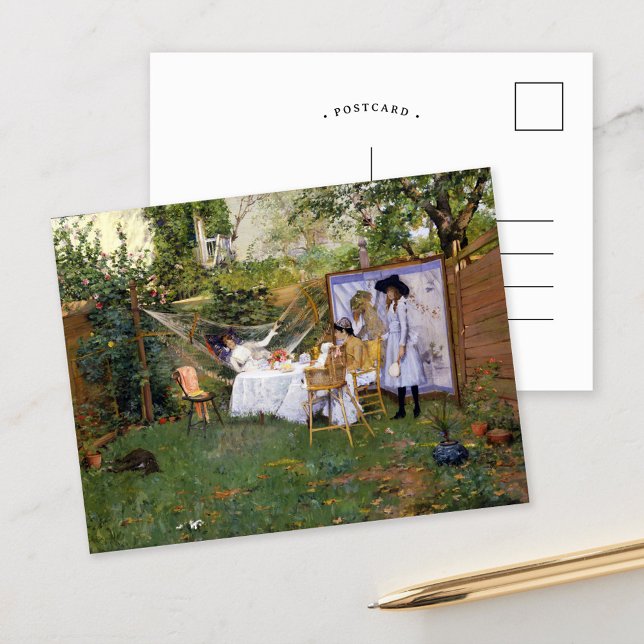 Postal Desayuno al aire libre | William Merritt Chase (Subido por el creador)