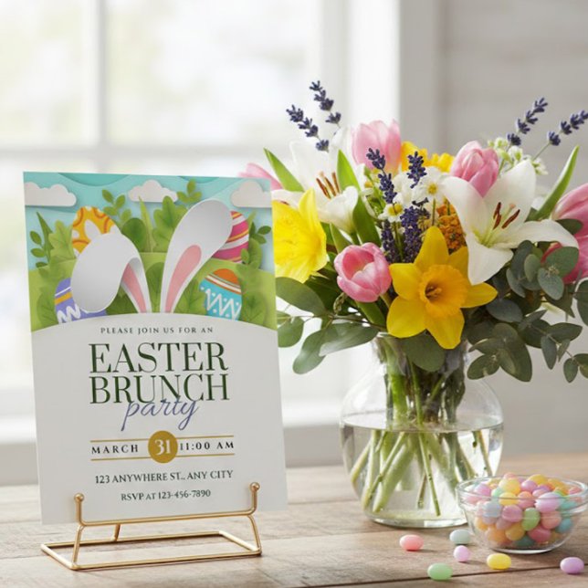 Postal Desayuno Brunch de Pascua con Orejas de Conejo – F (Subido por el creador)