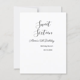 Postal Desayuno brunch por cumpleaños sweet sixteen 16 cu