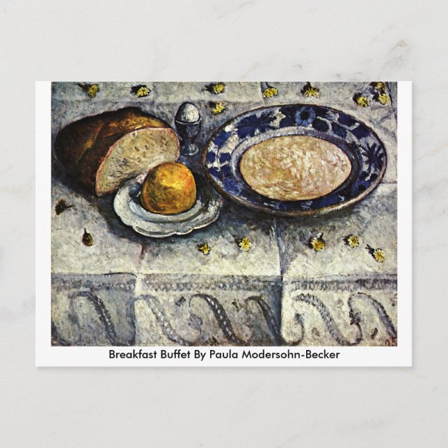Postal Desayuno Bufé De Paula Modersohn-Becker (Anverso)