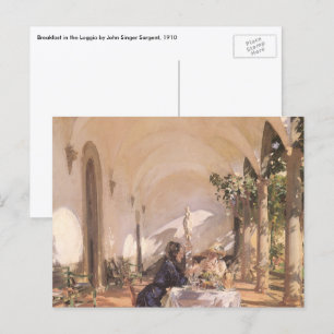 Postal Desayuno en la Logia de John Singer Sargent