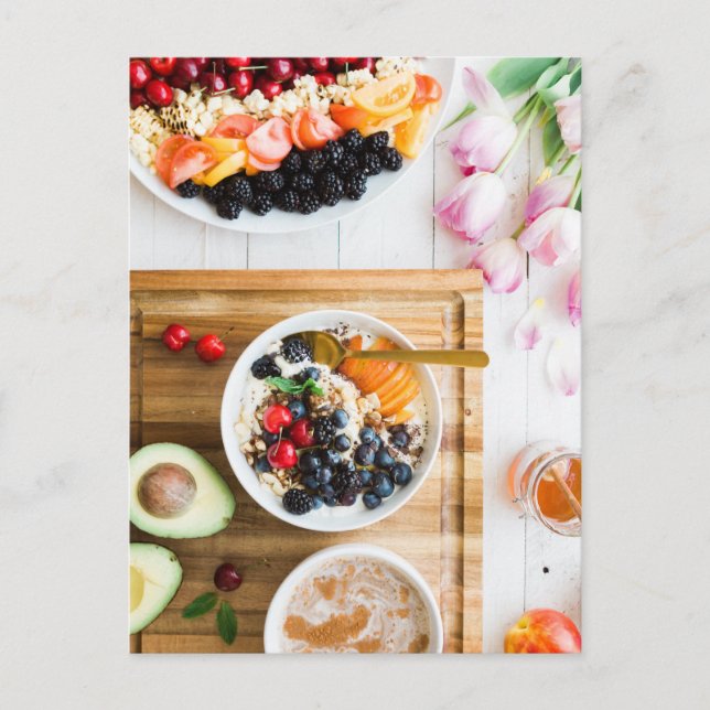 Postal desayuno encantador (Anverso)