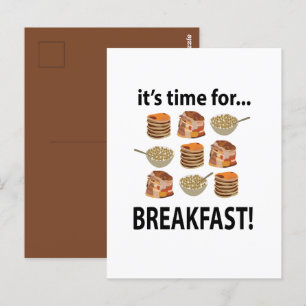 Postal Desayuno Es hora del desayuno