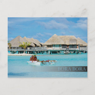 Postal Desayuno estilo Bora Bora en canoa