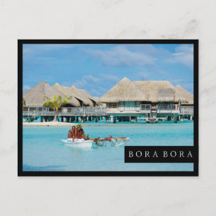 Postal Desayuno estilo Bora Bora en canoa