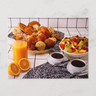 POSTAL DESAYUNO FRESCO DIFUNDIDO CON POSTCARD