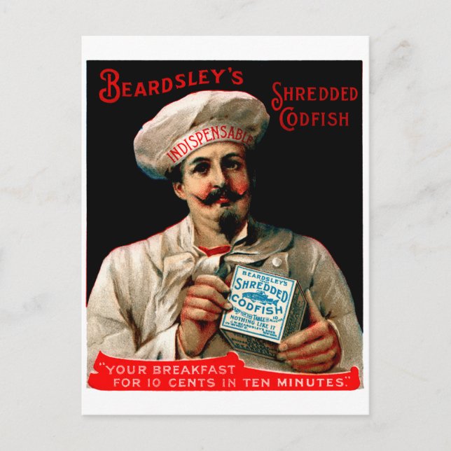 Postal Desayuno Shredded Codfish 1895 (Anverso)
