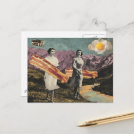 Postal Desayuno Surrealista Mujeres Sunny Side Up Egg