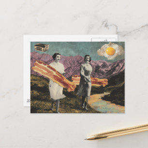 Postal Desayuno Surrealista Mujeres Sunny Side Up Egg