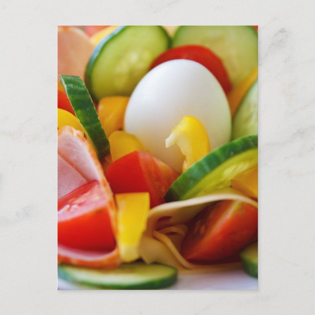 Postal Desayuno vegano saludable (Anverso)