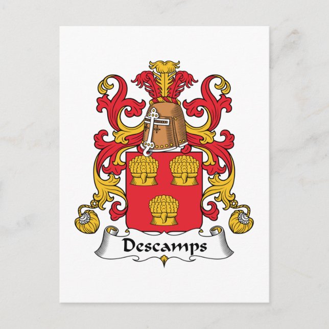 Postal Descamps Family Crest (Anverso)