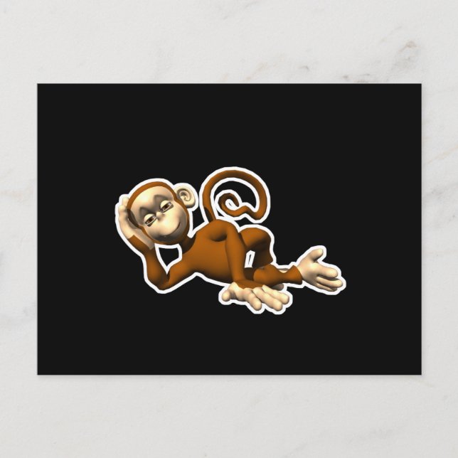 Postal descansando alrededor del mono (Anverso)
