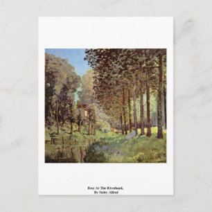 Postal Descanse En El Riverbank, Por Sisley Alfred