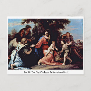 Postal Descanse En El Vuelo A Egipto De Sebastiano Ricci
