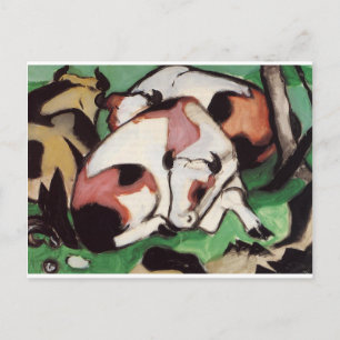 Postal Descanso de vacas por Franz Marc