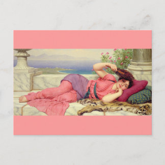 Postal Descanso nocturno de Godward