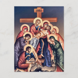 Postal Descenso de la Cruz Icono Cristiano Ortodoxo