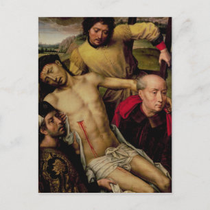 Postal Descenso de la Cruz, panel izquierdo