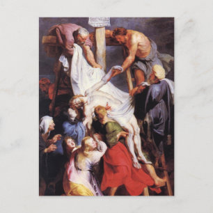 Postal Descenso de la Cruz por Peter Paul Rubens