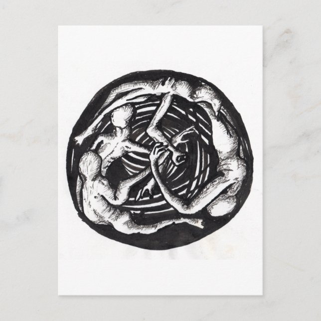 Postal Descenso en espiral (Anverso)
