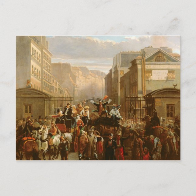 Postal Descente de la Courtille', Belleville (Anverso)