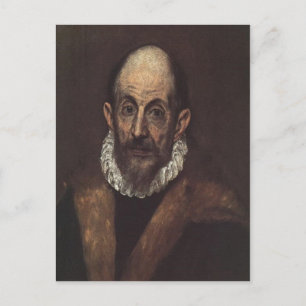 Postal Descripción general Autorretrato de El Greco, 1604