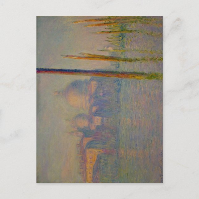 Postal Descripción Gran Canal, Venecia, 1908 por Claude M (Anverso)