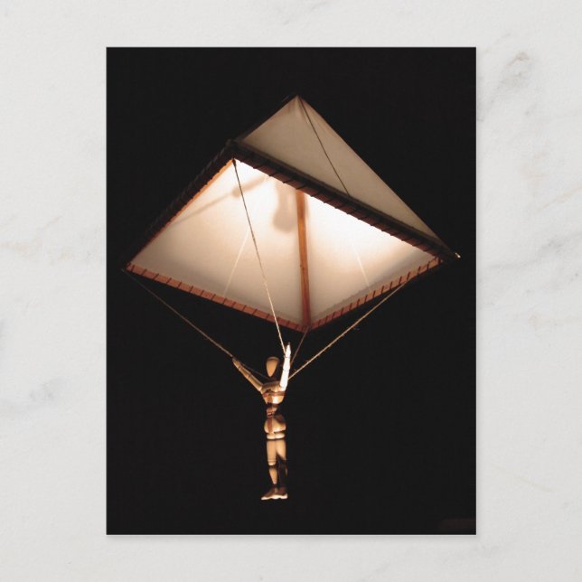 Postal Descripción Leonardo da Vinci esbozó un paracaídas (Anverso)