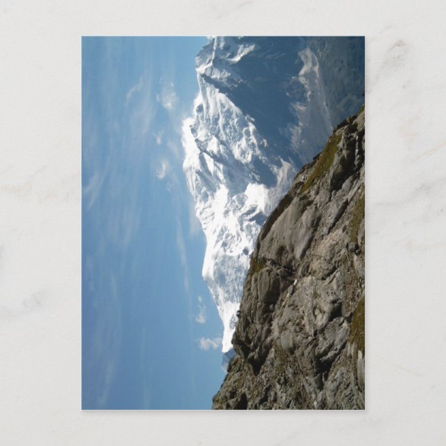 Postal Descripción Mont Blanc y Dome du Gouter photo ta (Anverso)