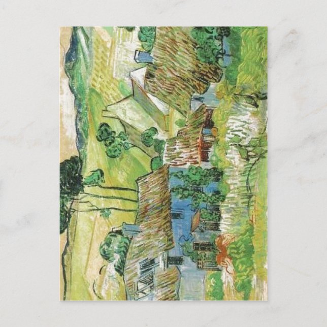Postal Descripción Pintura de Van Gogh sobre las casas de (Anverso)