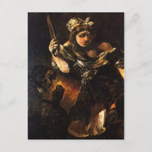 Postal Descripción Resumen Judith y Holofernes. Pintura a