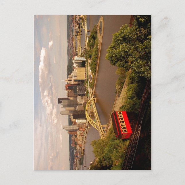 Postal Descripción Vista del centro de la ciudad en:Pitts (Anverso)