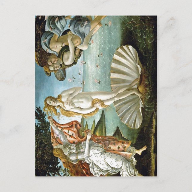 Postal Descripción w:Botticelli El nacimiento de Venus Da (Anverso)