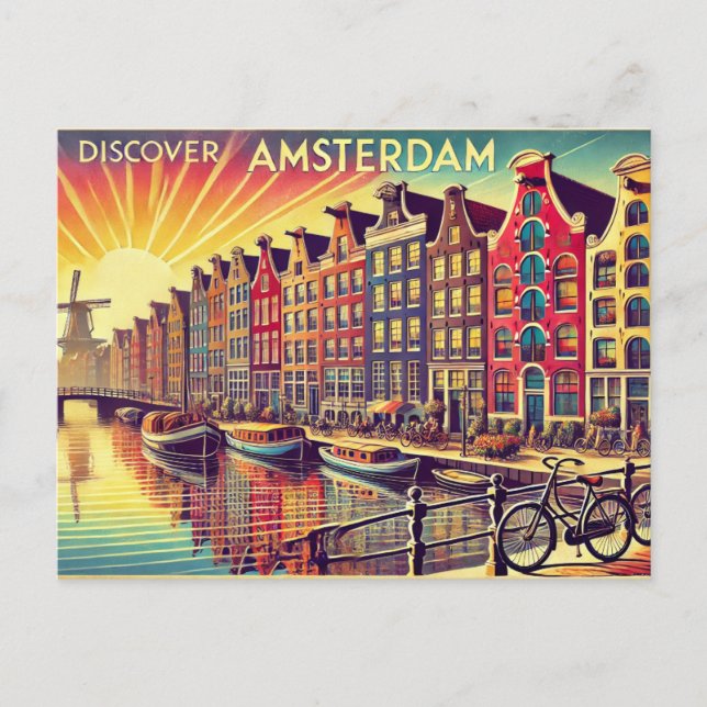 Postal Descubra Amsterdam (Anverso)