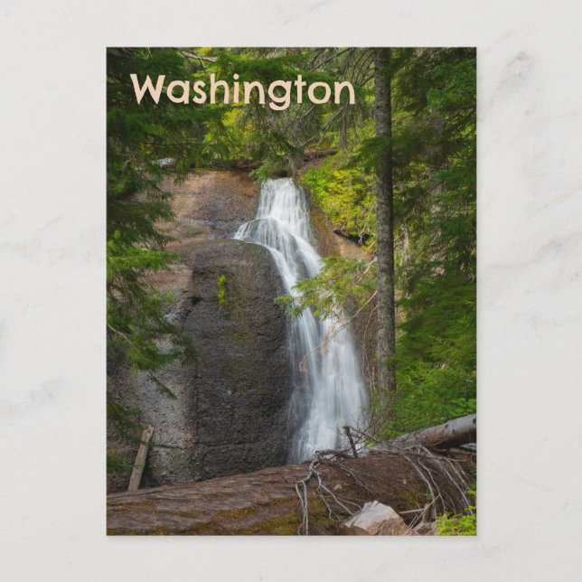Postal Descubra las bonitas cataratas de Washington Langf (Anverso)