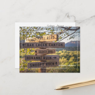 Postal Descubre los encantadores senderos de Sedona, Ariz